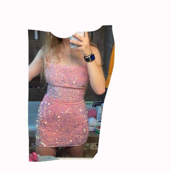 Women’s Small Pink Sequins Dress - Picture 4 of 4